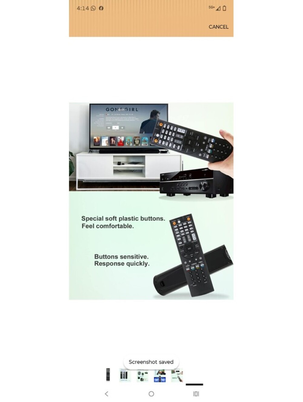 Replacement for Onkyo AV Receiver Remote Control TX-NR626 TX-NR636